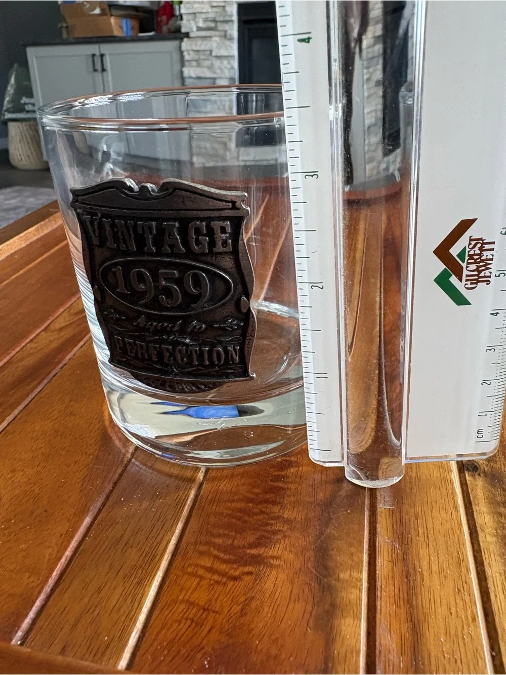 Vintage 1959 “Aged To Perfection” Whiskey Bourbon Glass - Pewter